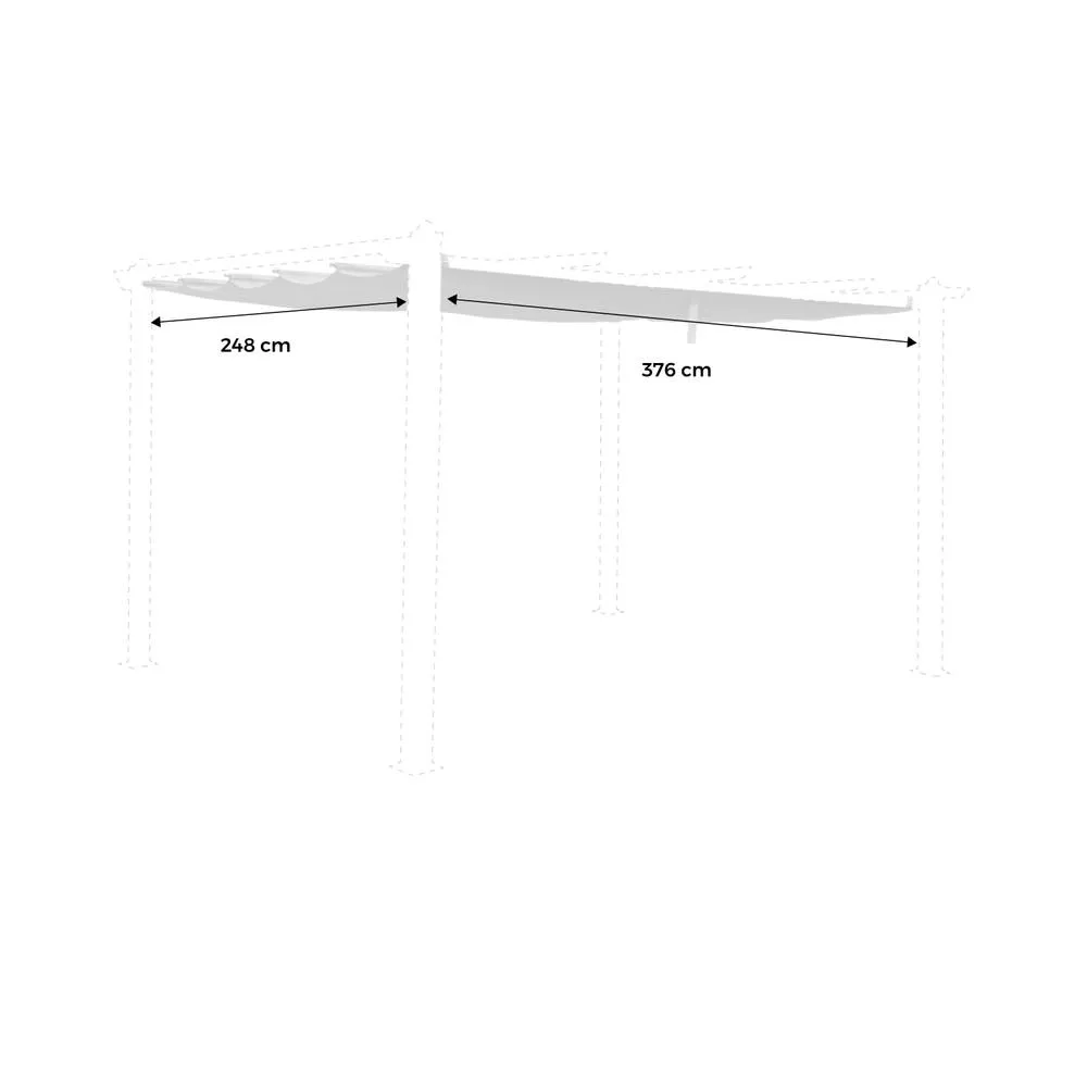 sweeek Replacement 3x4m pergola canopy roof in Off-White 6