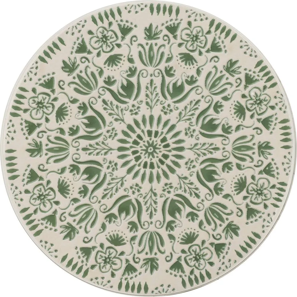 Seconique Ferne Patio Dining Set - White/Green Leaf in White 5