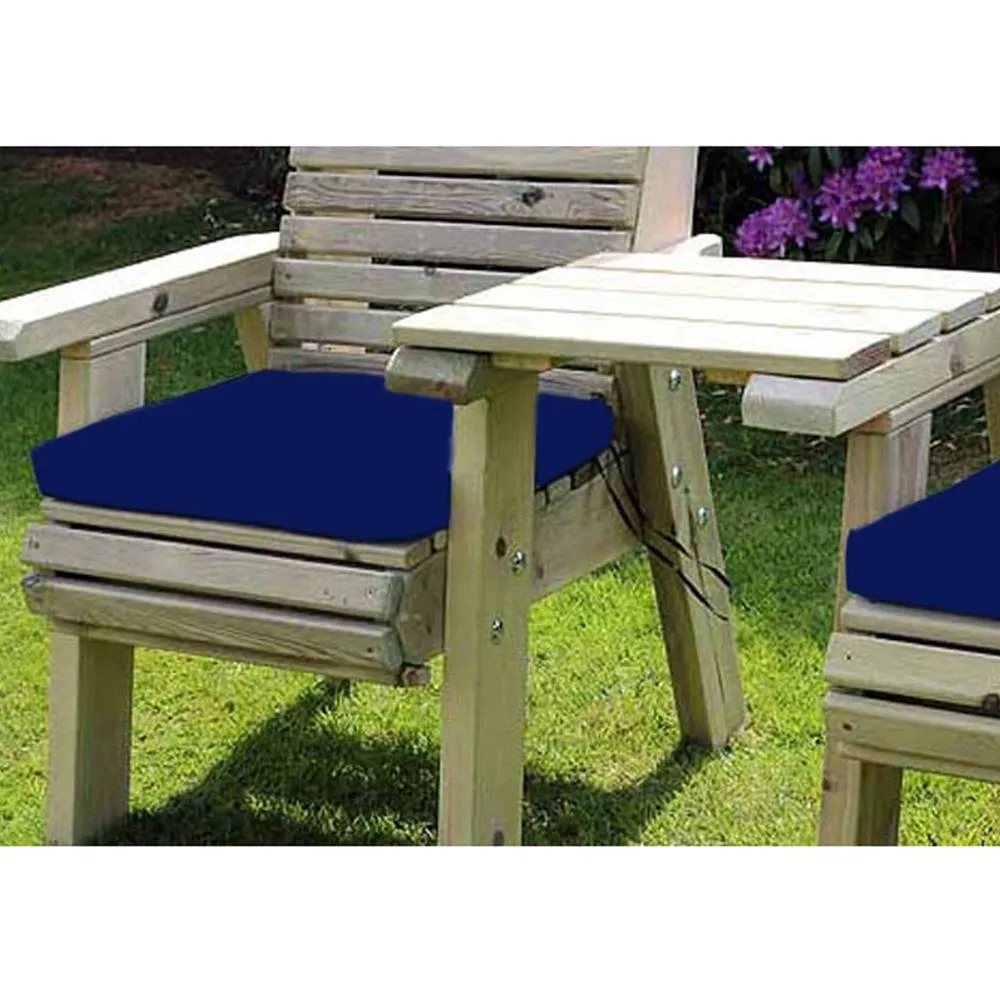 Churnet Valley Garden Furniture Ltd Waterproof Seat Pads - Single Navy Cushion - Outdoor Cushion