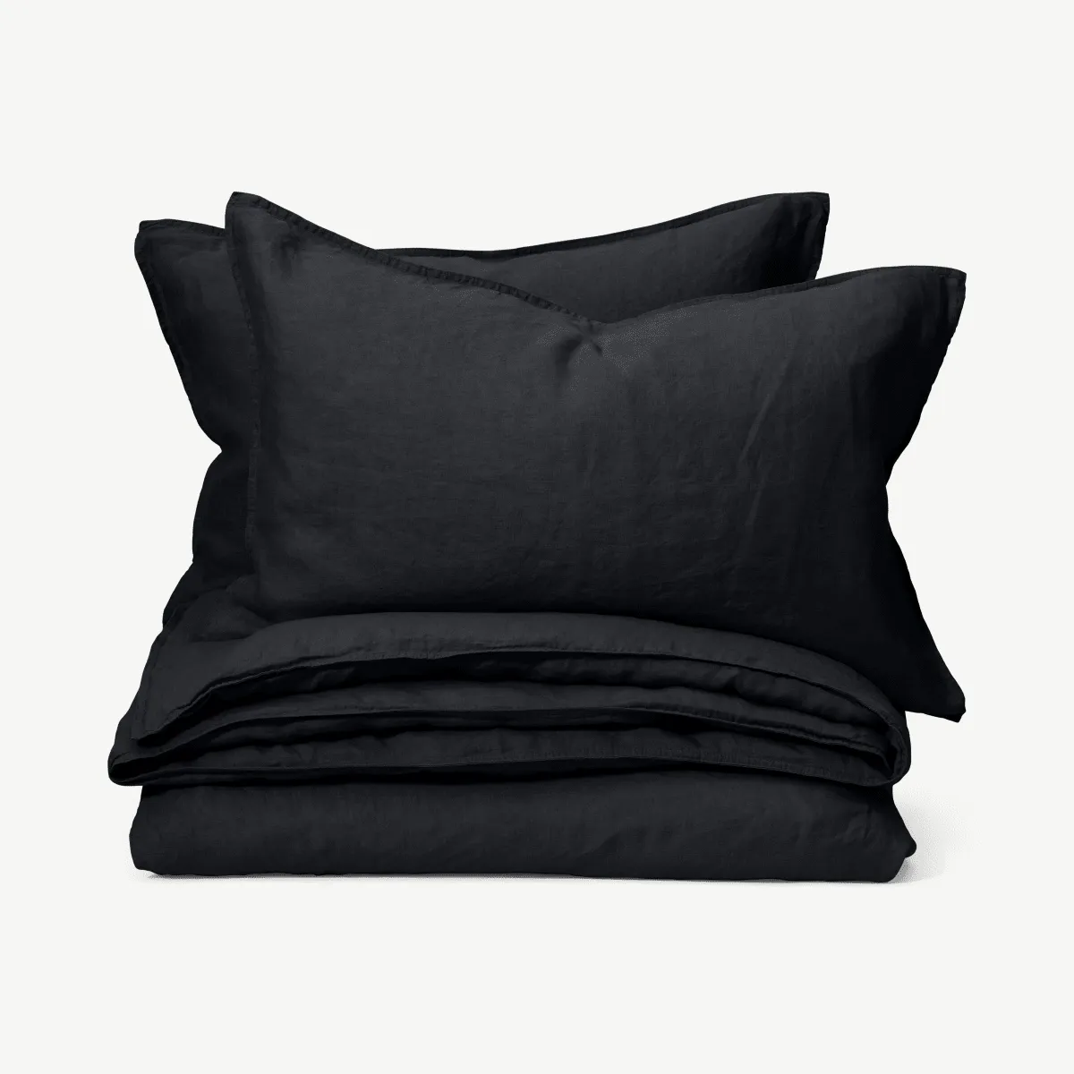 Brisa 100% Linen Duvet Cover + 2 Pillowcases Double, Black