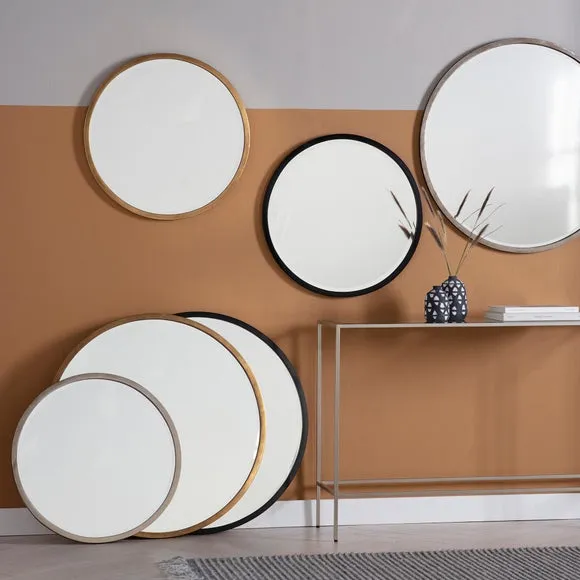 Crossland Grove Biggins Round Black Wall Mirror - 800 x 800mm, Black 3