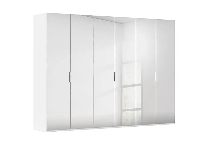 Formes 6 Door Bifold Wardrobe with Mirror Doors - White
