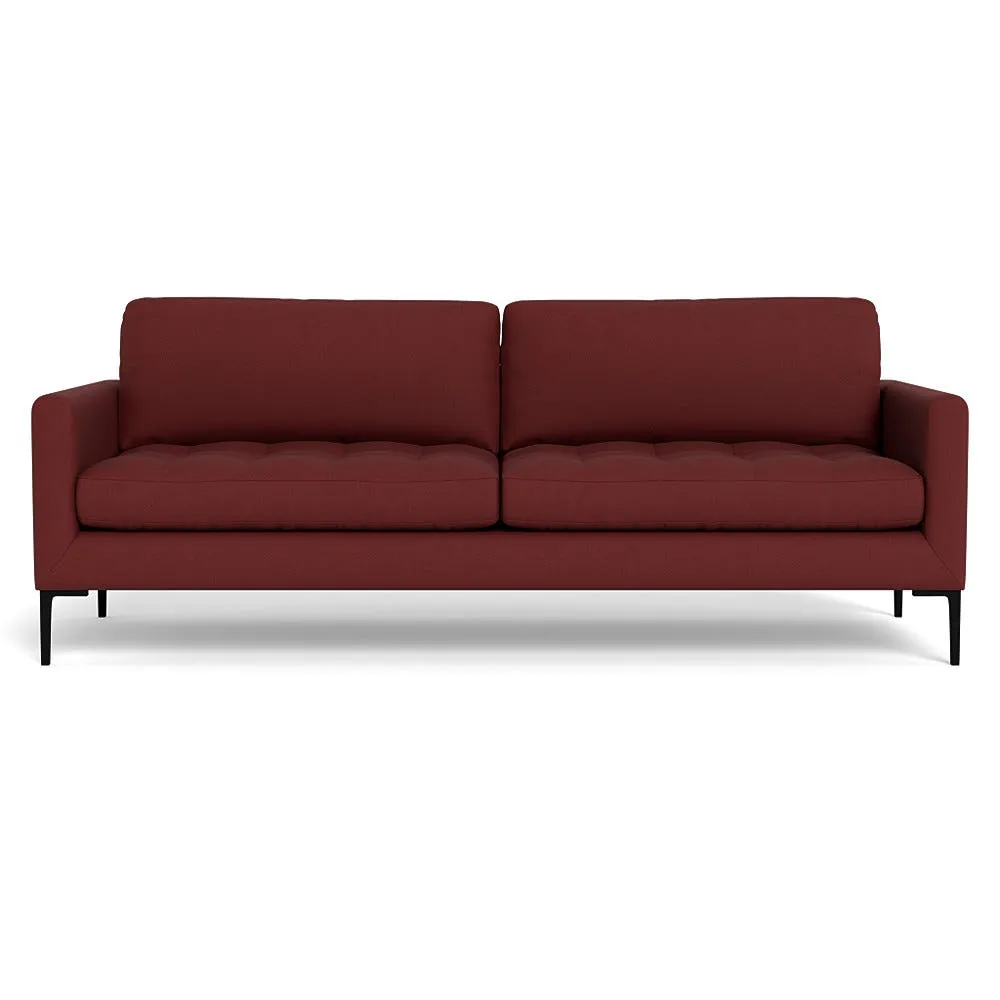Heal's Eton 4 Seater Sofa Capelo Linen-Cotton Etruscan Red Black Feet 1