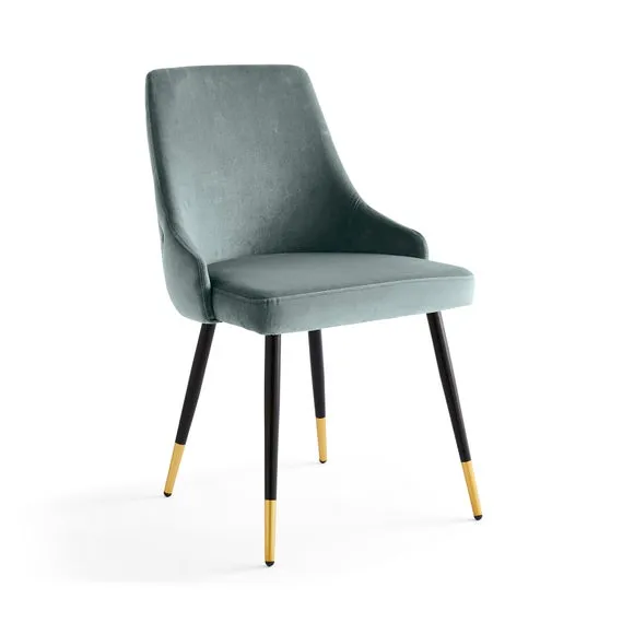 Ariana Set of 4 Pacific Blue Dining Chairs Velvet 6