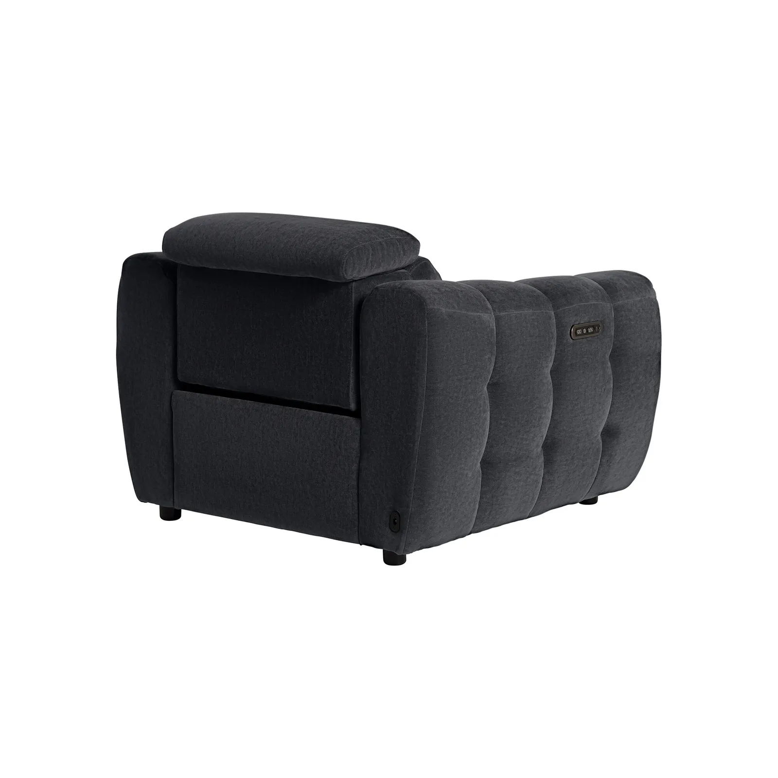 Montgomery Power Recliner Chair & Headrest, Purple Fabric | Barker & Stonehouse 5