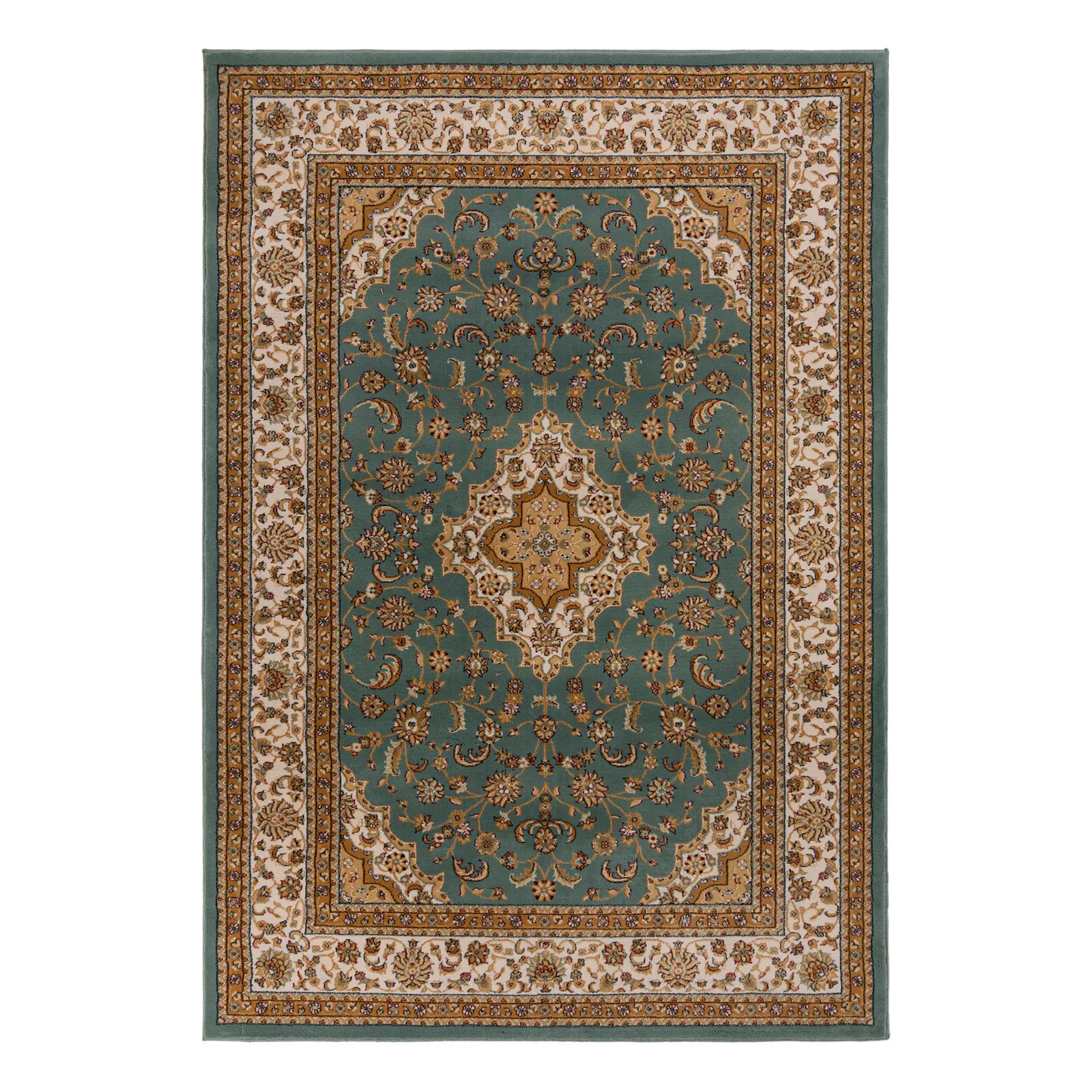 Antalya Traditional Rug Blue and Brown