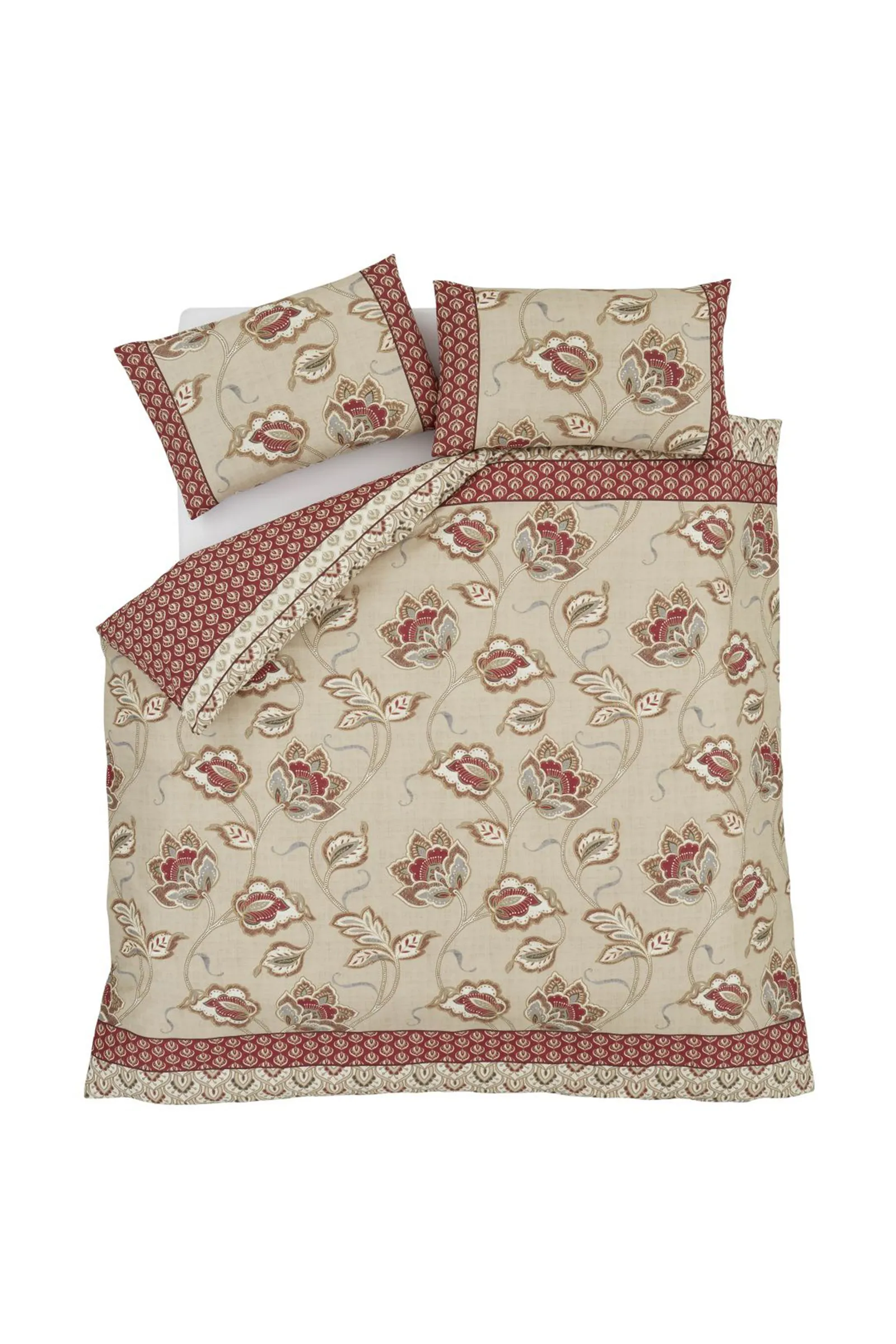 Catherine Lansfield Kashmir Paisley Duvet Set in Nude 5