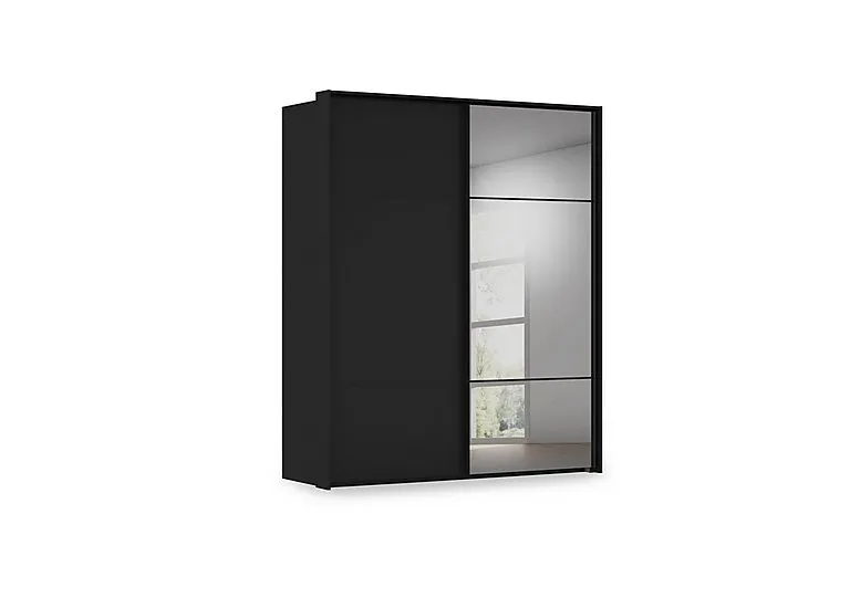 Haven 190cm 2 Door Slider Wardrobe with 1 Décor Door and 1 Mirror Door