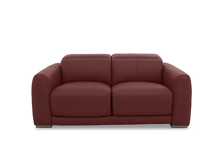 Edison Leather 2 Seater Sofa - Deep Red