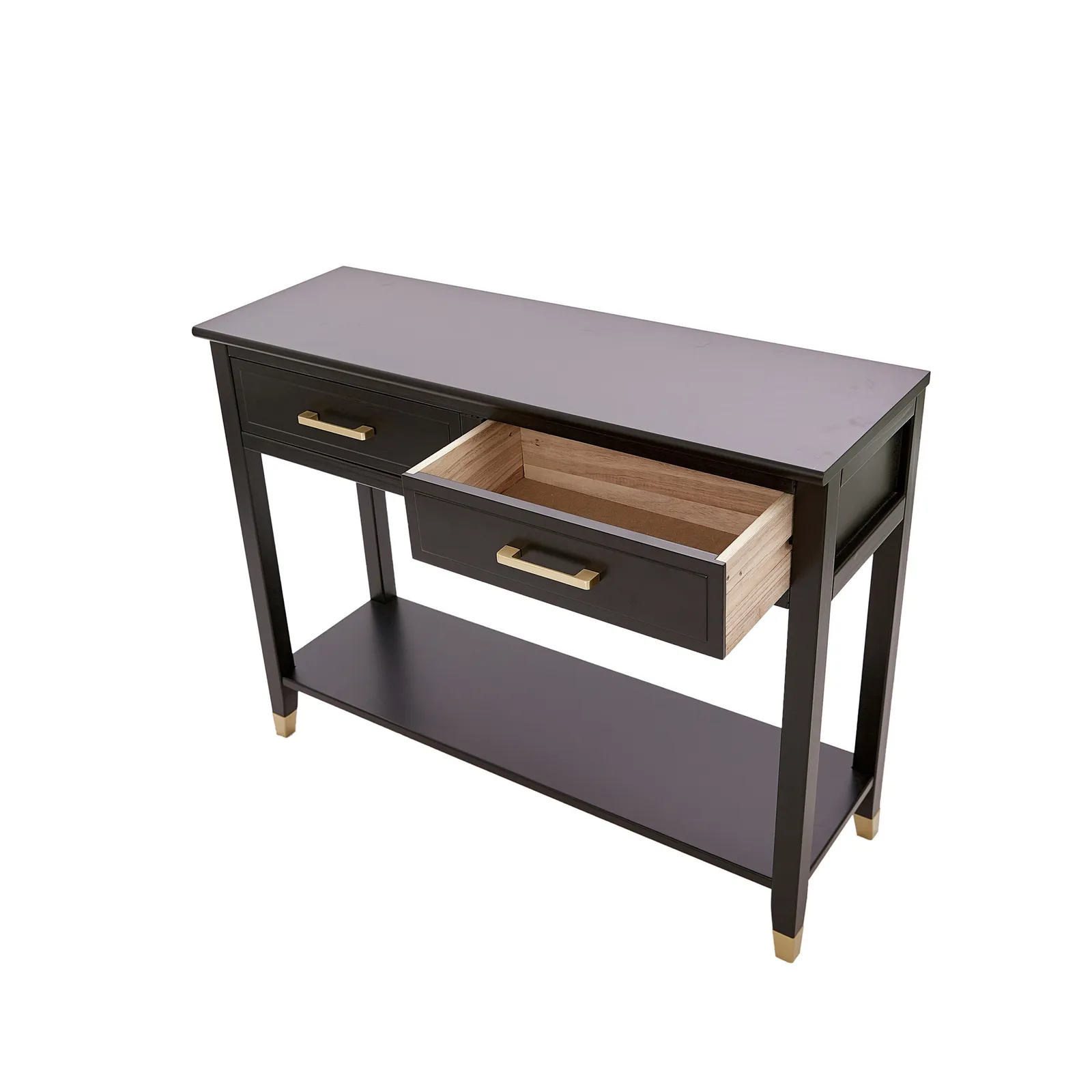 Cabinet Bits Palazzi 2 Drawer Console Table in Black 5