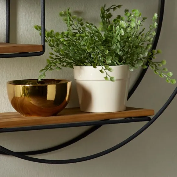 Industrial Large Circle Shelf 4