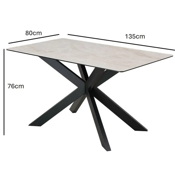Indus Valley Athena Ceramic Dining Table 6