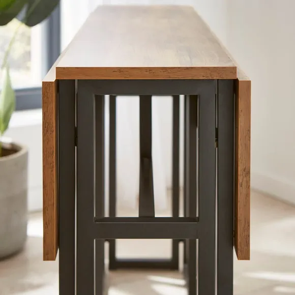 Fulton 2-4 Seater Console Dining Table, Pine Effect 6