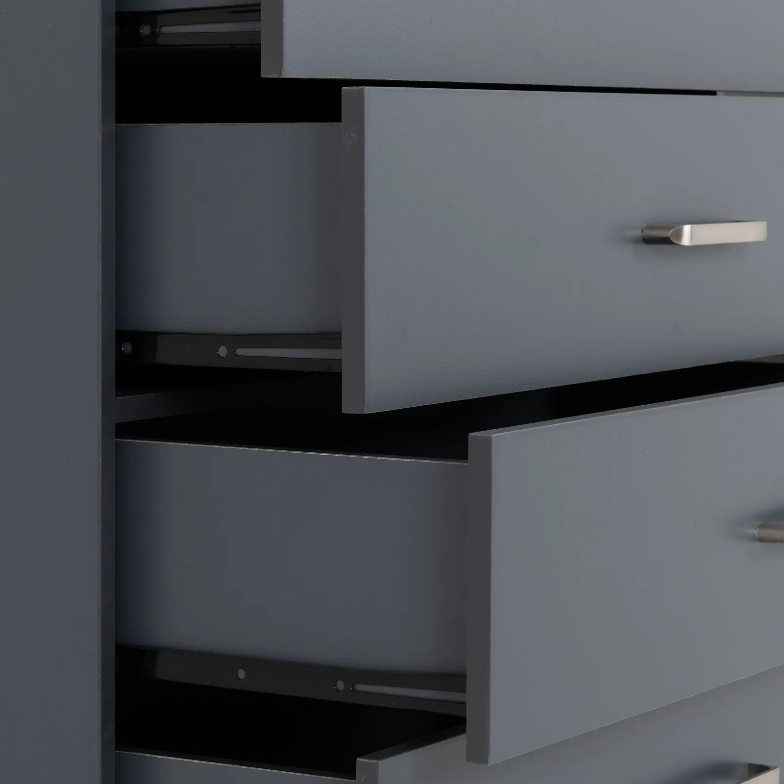 Seconique Dakotia 4 Drawer Chest in Dark Grey 6