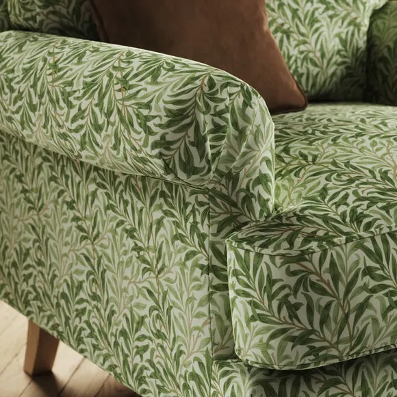 Jolene William Morris Willow Bough Print Velvet Snuggle Chair 4