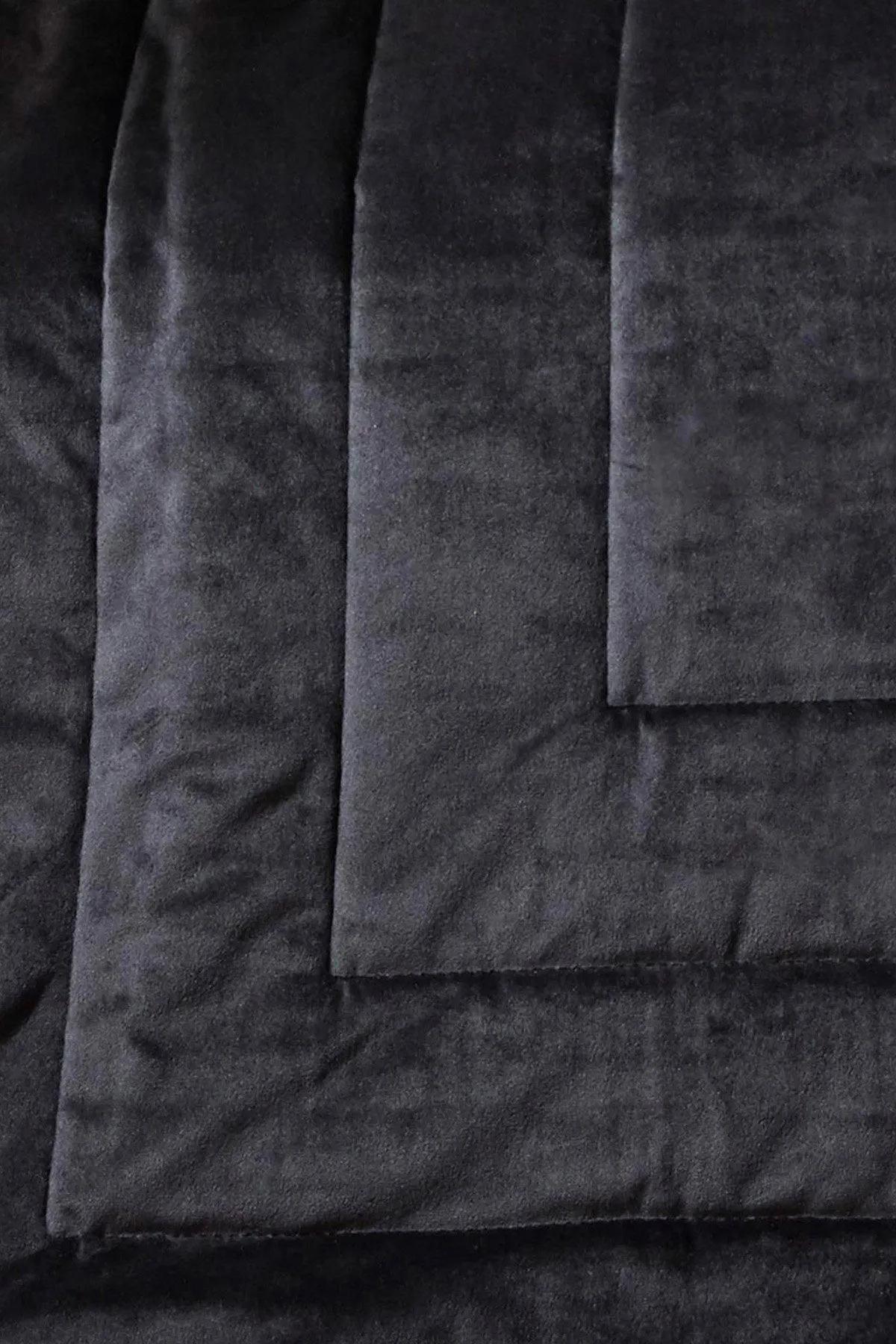 Laurence Llewelyn-Bowen 'Chic' Luxury Soft Velvet Frame Stitched Warm & Cosy Bedspread in Black 3