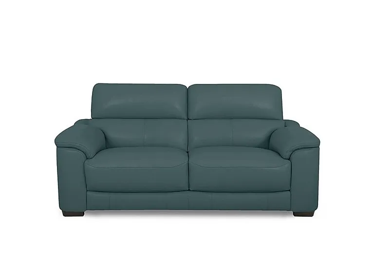 Nova Leather 2 Seater Sofa - BV Lake Green