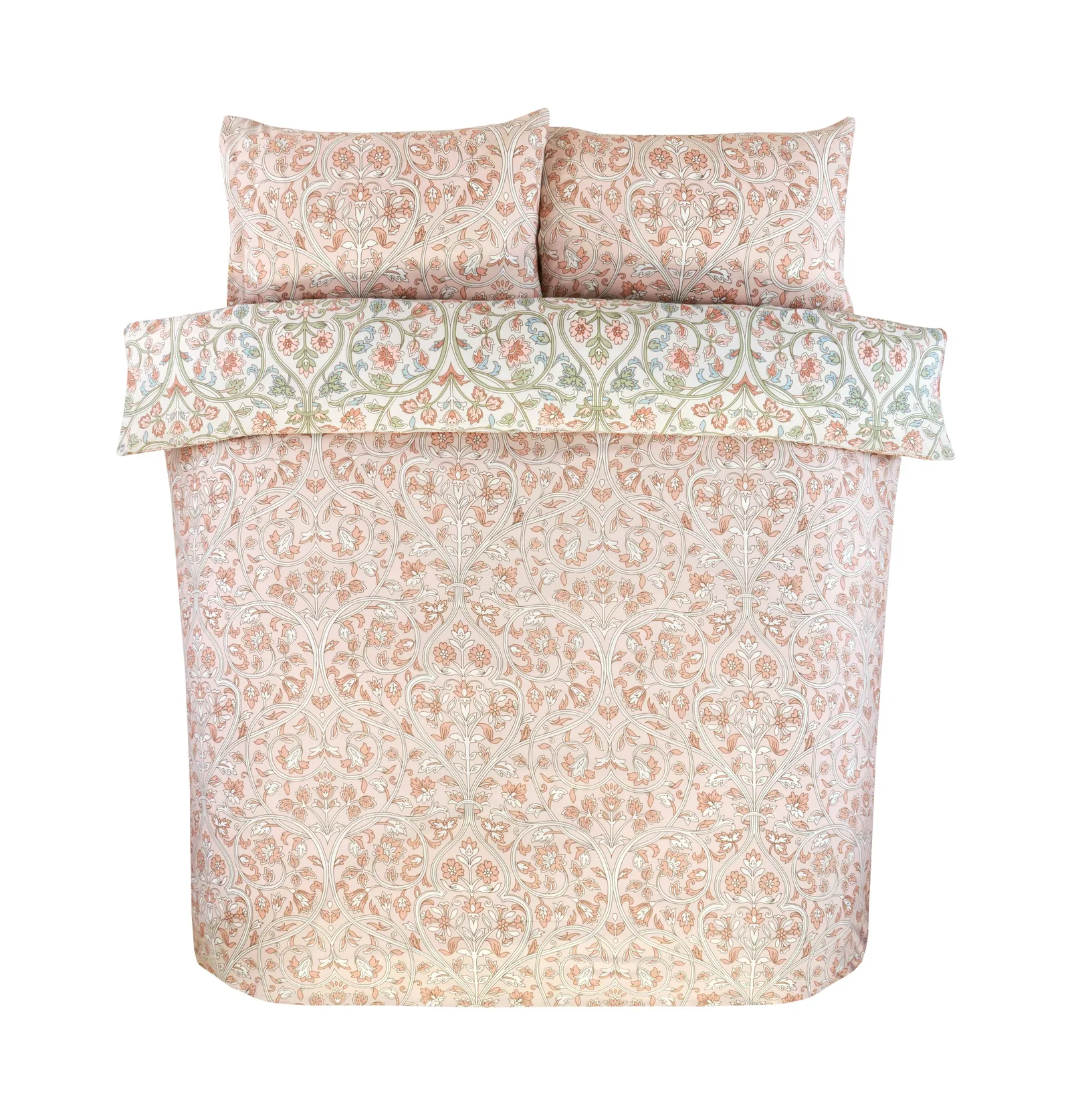 Rapport Home Harrow Microfibre Floral Reversible Duvet Cover Set with Pillowcase in Natural 3