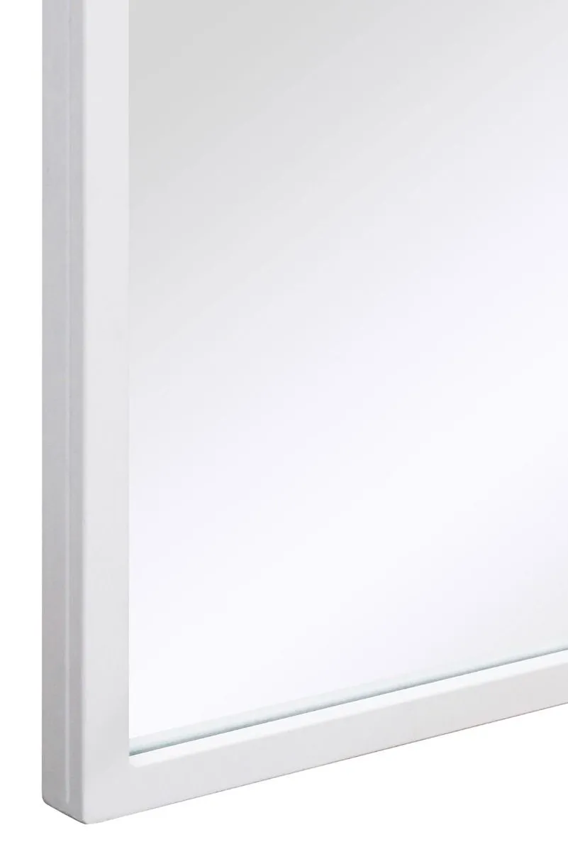 MirrorOutlet White Metal Framed Arched Leaner/Wall Garden Mirror (140CM X 70CM) 4