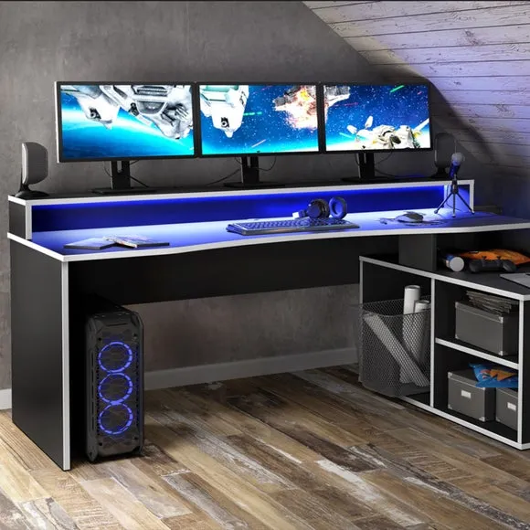 Furniture To Go Tezaur 3 Shelf Gaming Desk 5