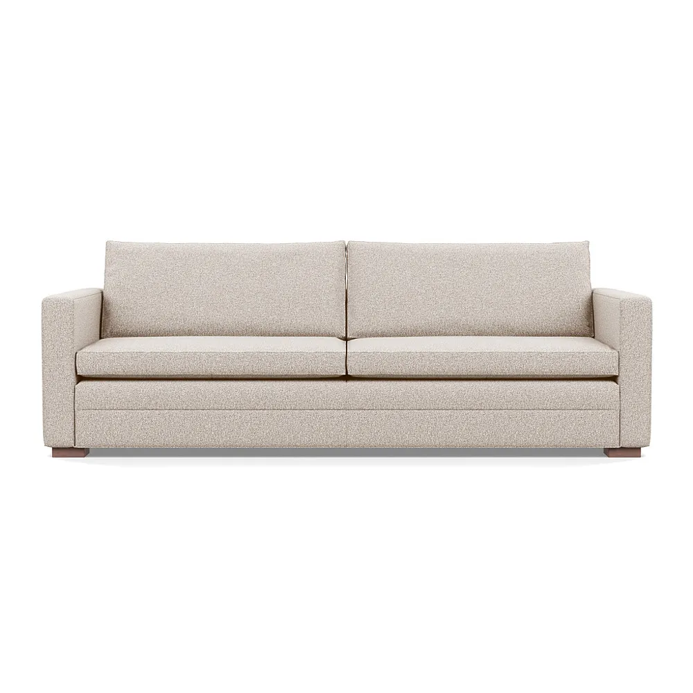 Heal's Palermo 5 Seater Sofa Loop Boucle Taupe Walnut Feet 1