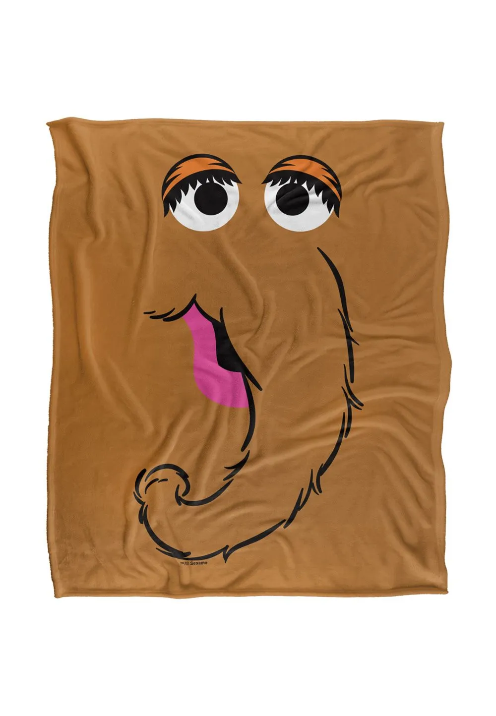 Sesame Street Snuffleupagus Face Silky Touch Super Soft Throw Blanket 152 X 127 cm in White