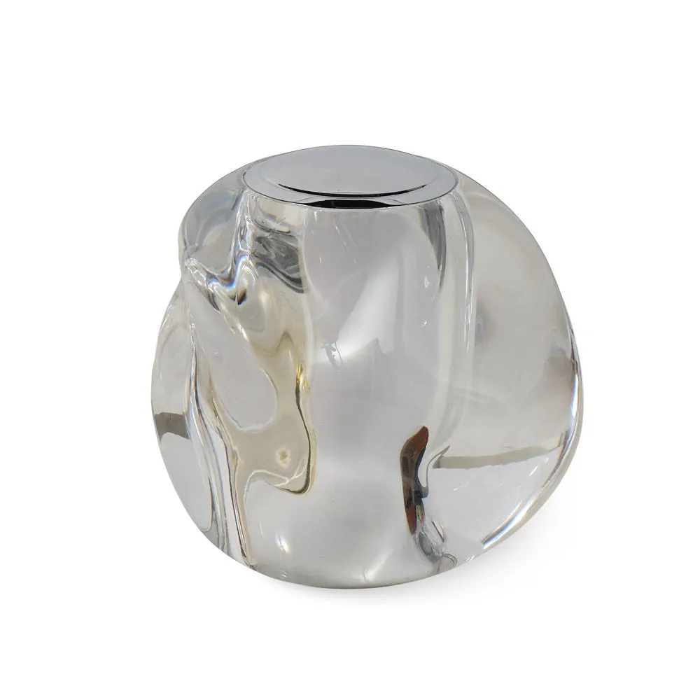 Heal's Carina LED Portable Table Lamp Chrome/Clear 2