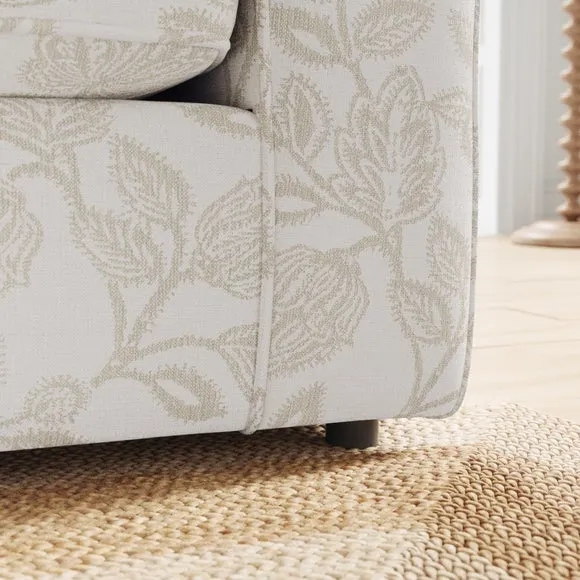 Flori Woven Floral Fabric 2 Seater Sofa Bed 4
