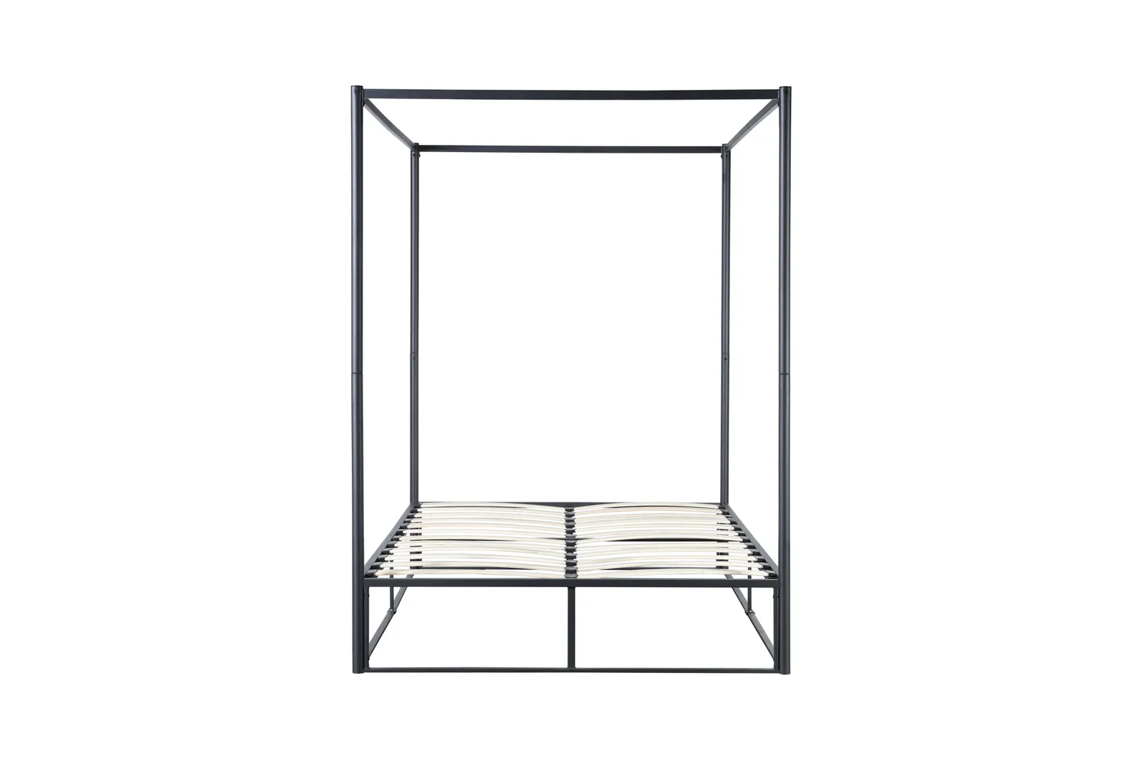 Birlea Four Poster Bed Frame Black Metal 4 Poster Canopy Farringdon 4