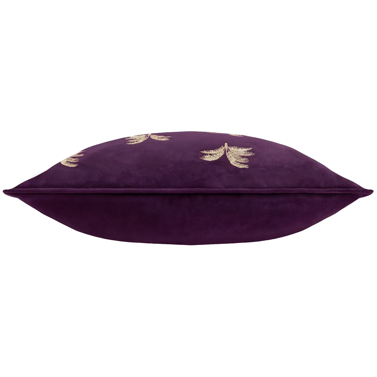 Paoletti Guilded Palms Embroidered Cushion in Plum 4
