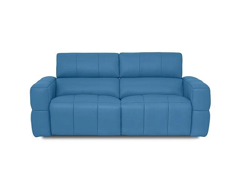Cube Leather 3 Seater Power Recliner Sofa with Power Headrests