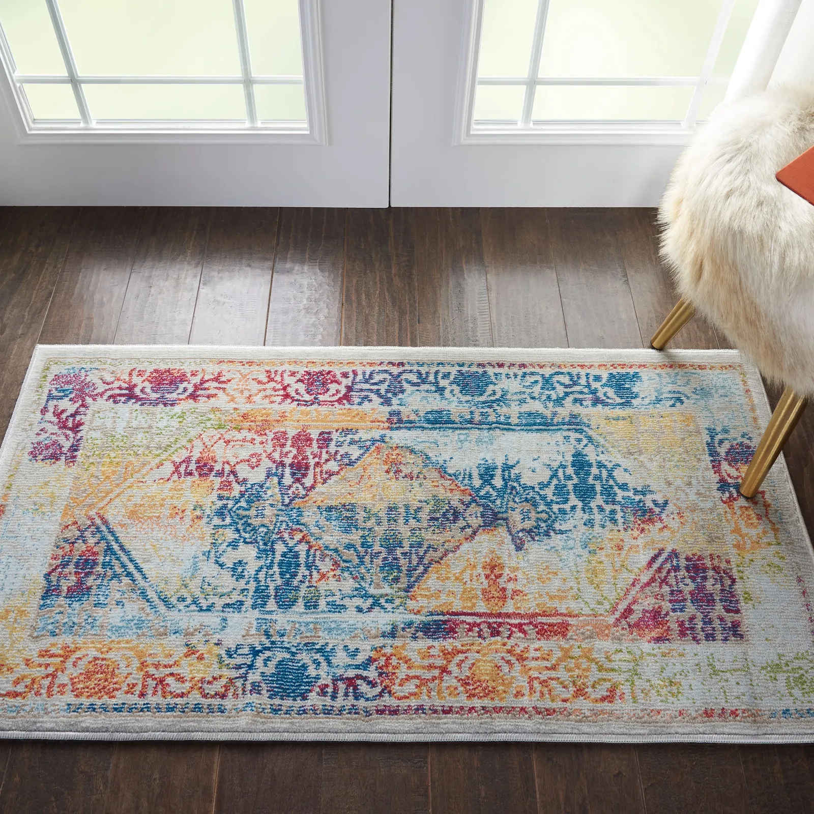 Ankara Global 4 Runner in Ivory MultiColoured