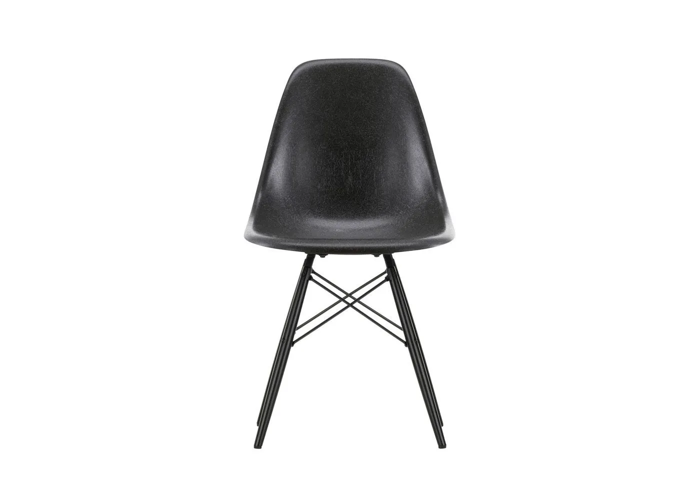 Vitra Eames Fibreglass Chair DSW Eames Elephant Hide Grey 30 Black Maple 05 Glides