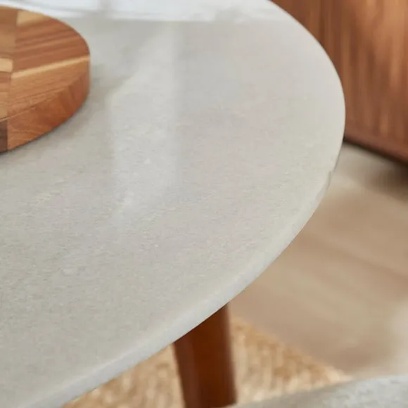 Thea Round Marble 4 Seater Dining Table 2
