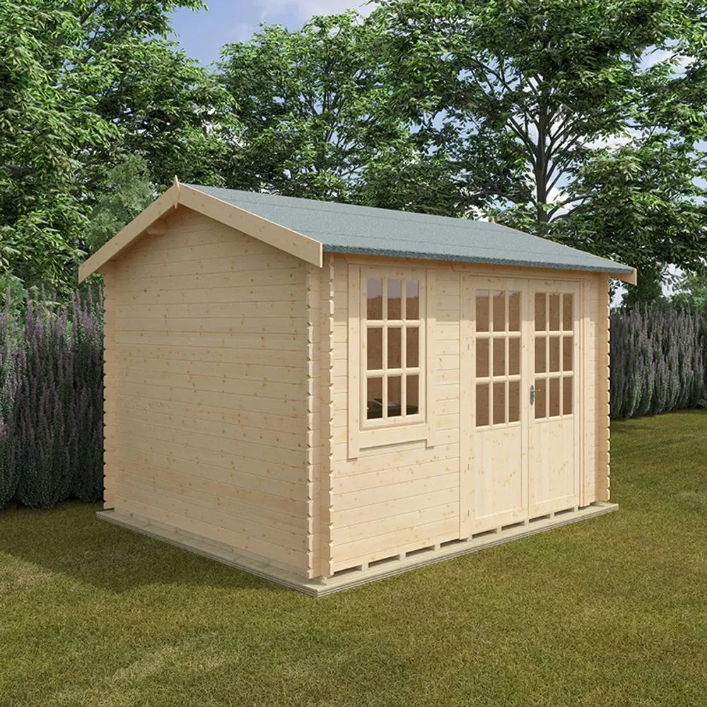 Buttercup Farm 12x10 The Henley 28mm Cabin - L355 x W295 x H272.6 cm in Natural 4