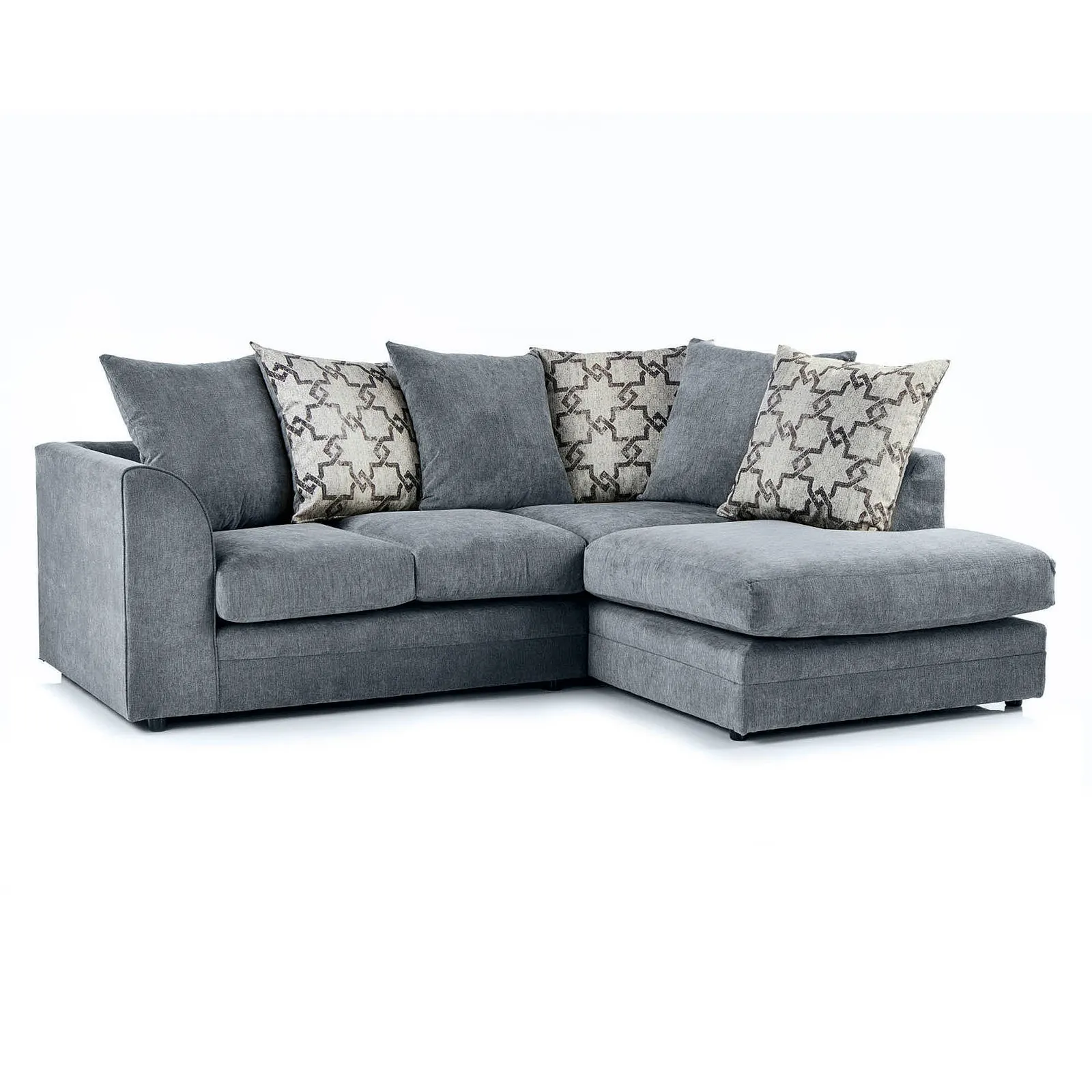 Washington Right Hand Fabric Corner Sofa Grey