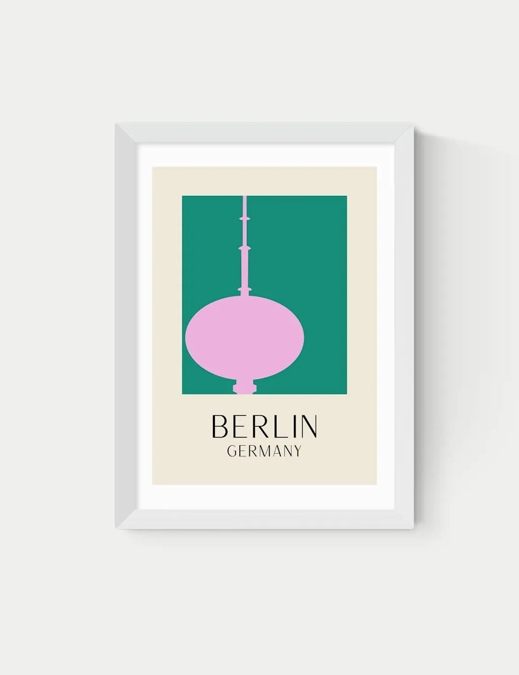 East End Prints Berlin Framed Art White