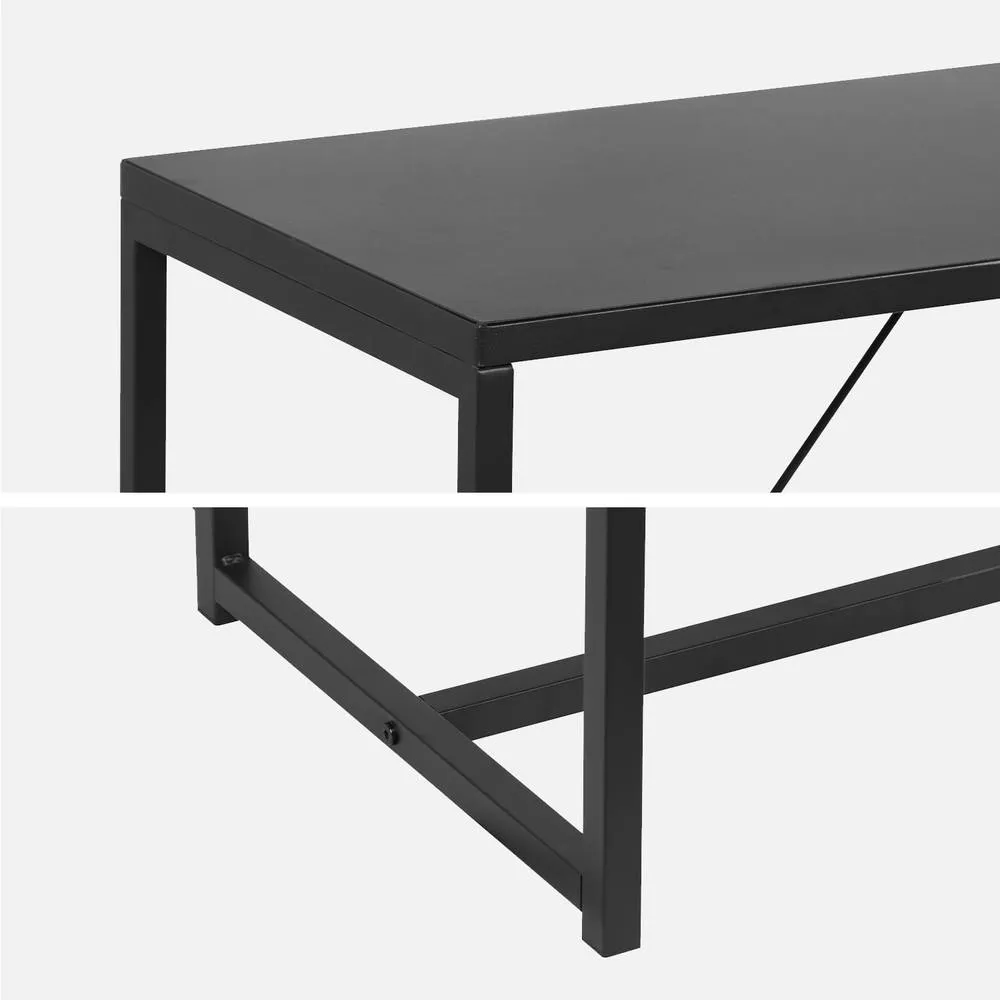 sweeek 120cm Metal Console With Reinforcement Bar in Black 4
