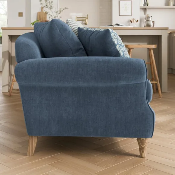 Millie Denim Chenille Combo Scatter Back Love Seat 3