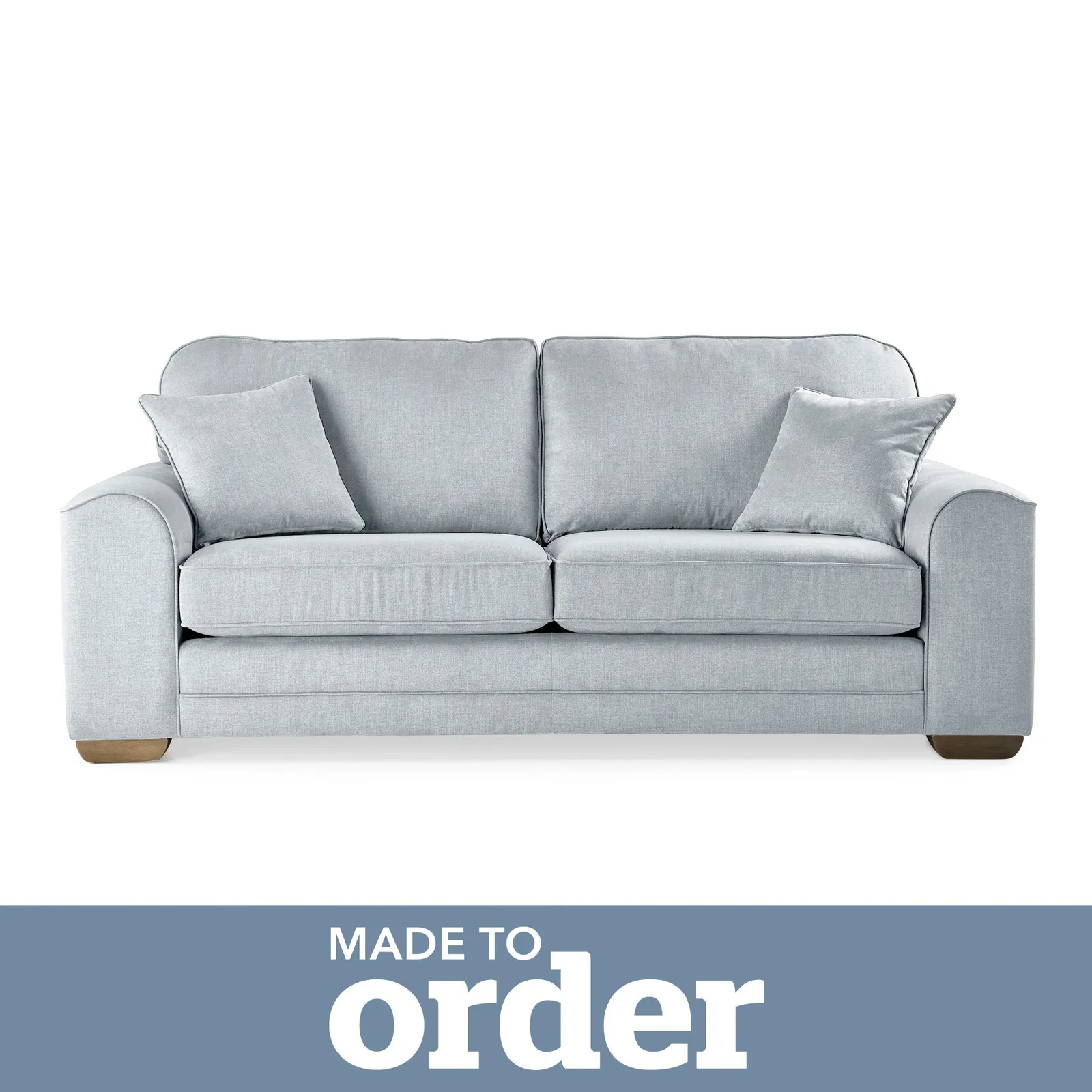Morello 3 Seater Sofa Brushed Plain Fabric Brushed Plain Dew