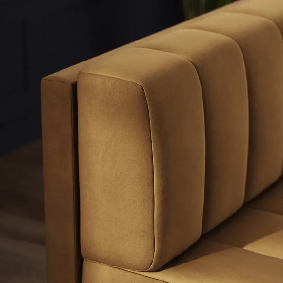 Amali Long Dining Bench, Matte Plush Velvet 3