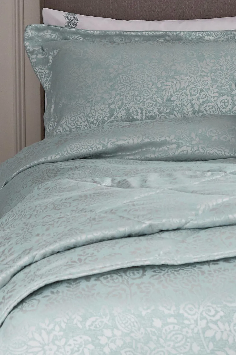 1951 'Atea' Quilted Throw in Duck Egg Blue