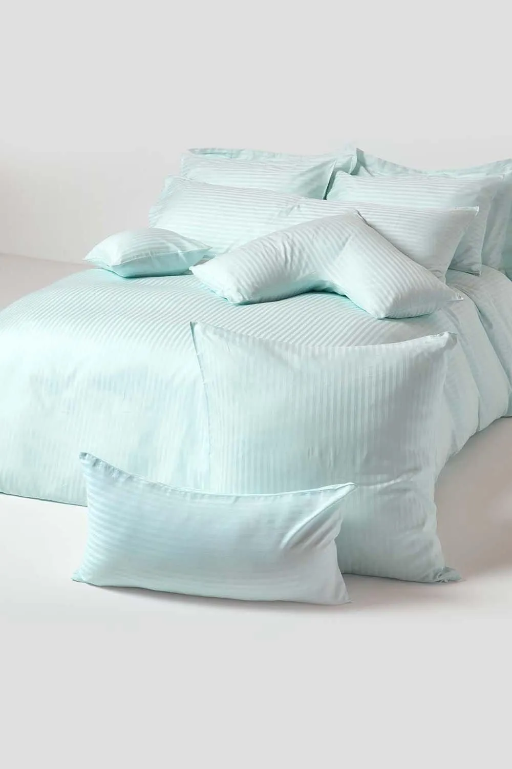Homescapes Egyptian Cotton Ultrasoft Body Pillowcase 330 TC in Light Blue 5