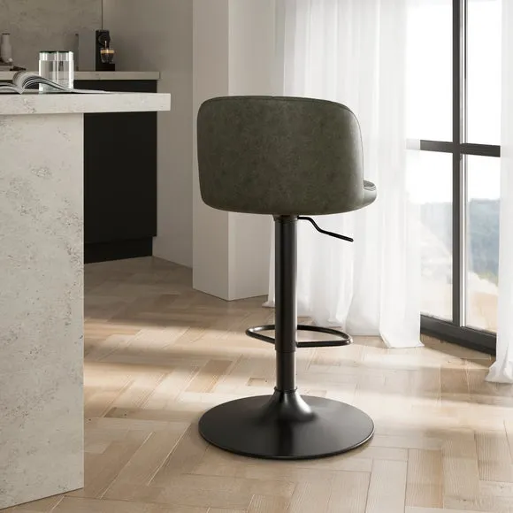 Mylo Gaslift Barstool, Faux Leather 2