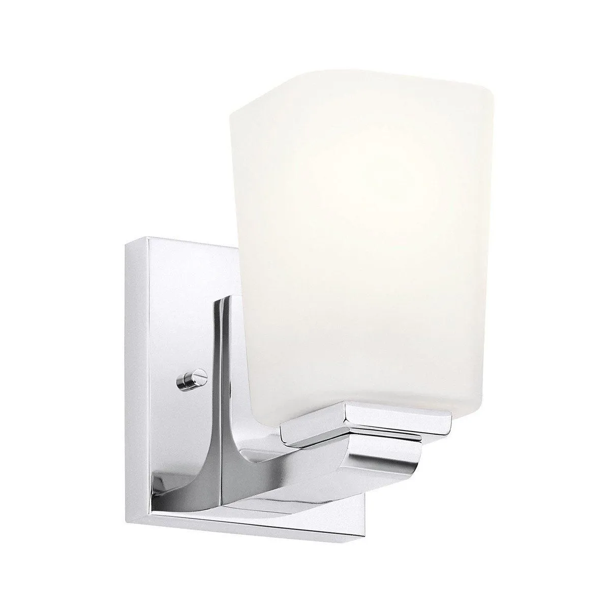 Netlighting Kichler Roehm Bathroom Wall Lamp Polished Chrome IP44 in Grey