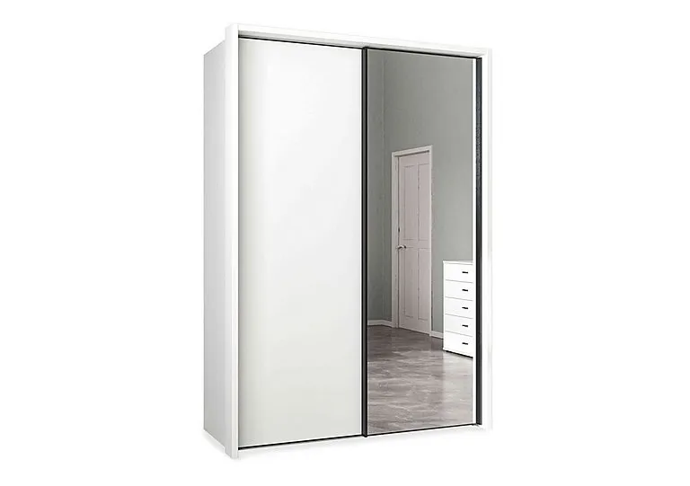 Dallas 160cm 2 Door Sliding Wardrobe with Mirror Door