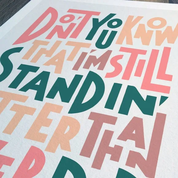 Sketchbook Design I'm Still Standing Framed Print 2