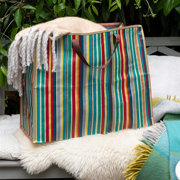Multicoloured Stripe Jumbo Storage Bag 2