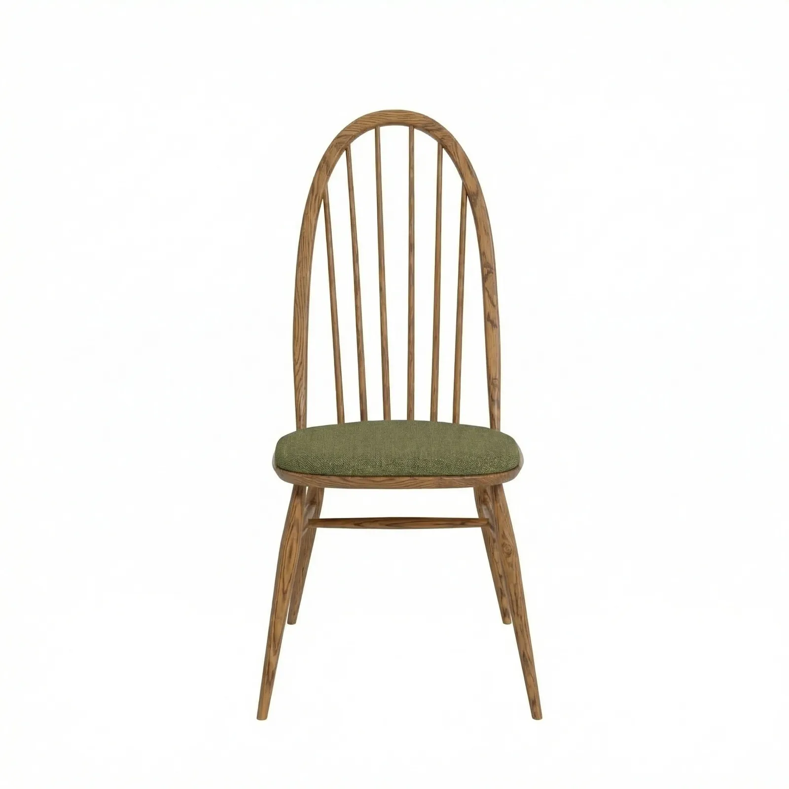 Ercol Quaker Upholstered Dining Chair, Green Wood | Barker & Stonehouse 4