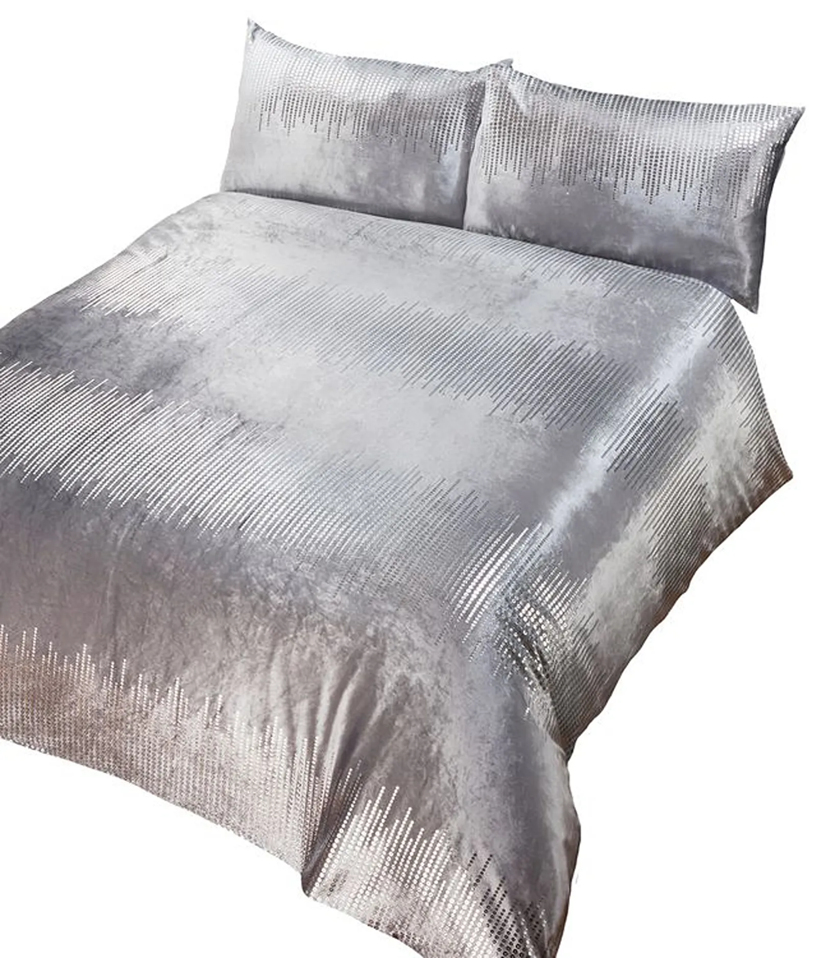 Rapport Home Tiffany Duvet Cover Set with Pillowcase in Silver 2